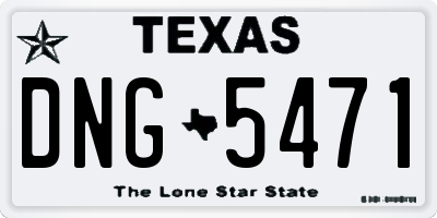 TX license plate DNG5471