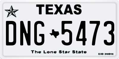 TX license plate DNG5473
