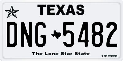 TX license plate DNG5482