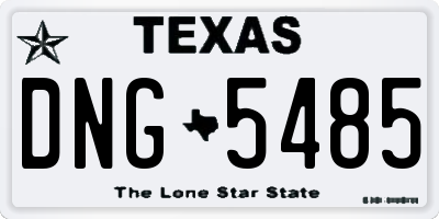 TX license plate DNG5485