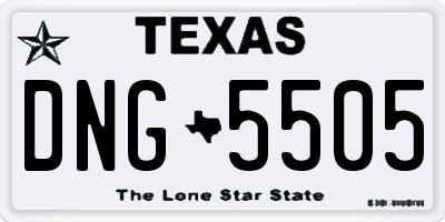 TX license plate DNG5505