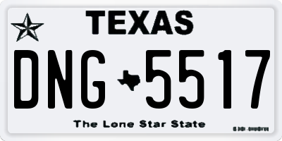 TX license plate DNG5517