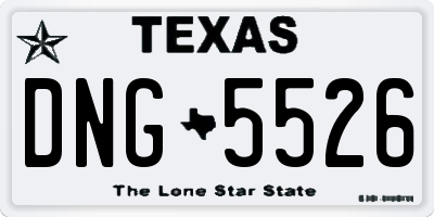 TX license plate DNG5526