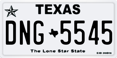 TX license plate DNG5545