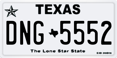 TX license plate DNG5552