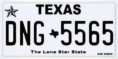 TX license plate DNG5565