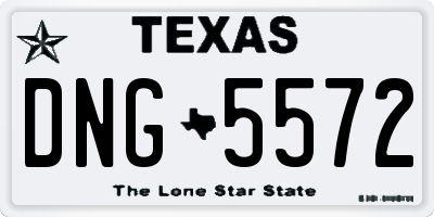 TX license plate DNG5572