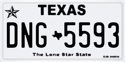 TX license plate DNG5593