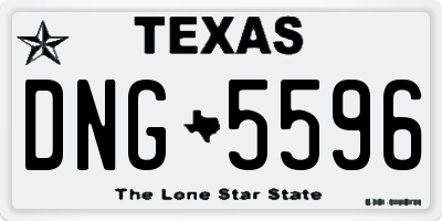 TX license plate DNG5596