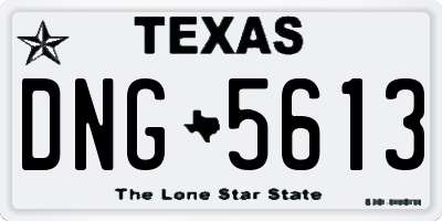 TX license plate DNG5613