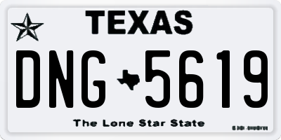 TX license plate DNG5619