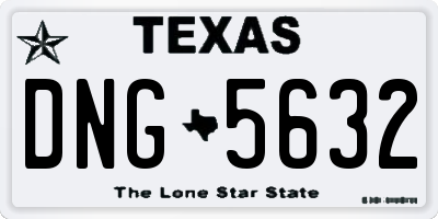 TX license plate DNG5632