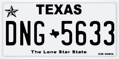 TX license plate DNG5633