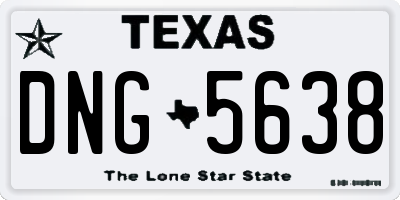 TX license plate DNG5638