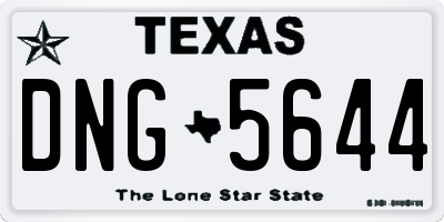 TX license plate DNG5644