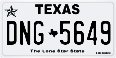 TX license plate DNG5649