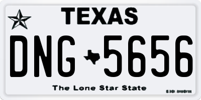 TX license plate DNG5656