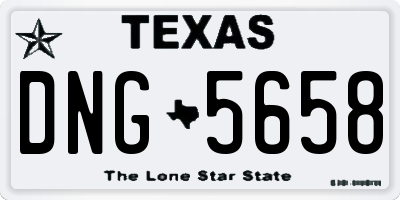 TX license plate DNG5658