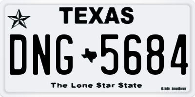 TX license plate DNG5684