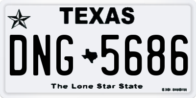 TX license plate DNG5686