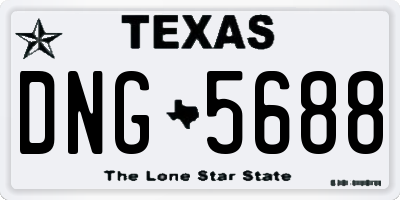 TX license plate DNG5688