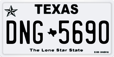 TX license plate DNG5690