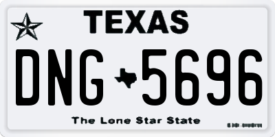 TX license plate DNG5696