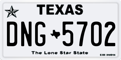 TX license plate DNG5702