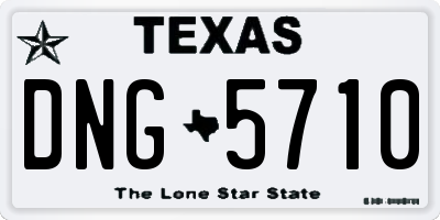 TX license plate DNG5710