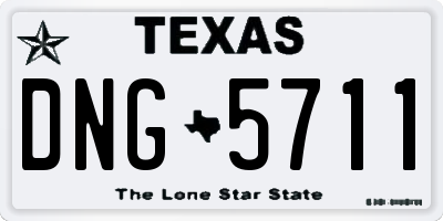 TX license plate DNG5711