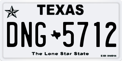 TX license plate DNG5712