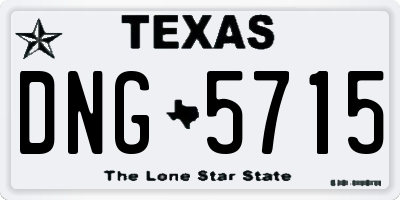 TX license plate DNG5715
