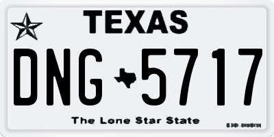 TX license plate DNG5717