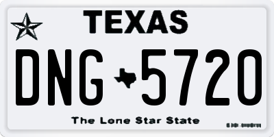TX license plate DNG5720