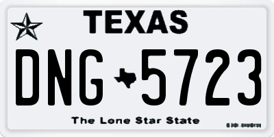 TX license plate DNG5723