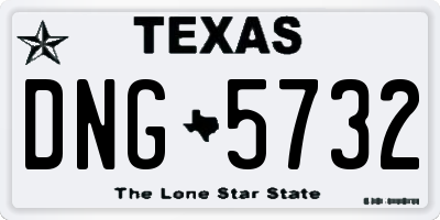 TX license plate DNG5732