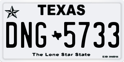 TX license plate DNG5733