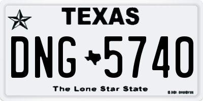 TX license plate DNG5740