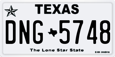 TX license plate DNG5748