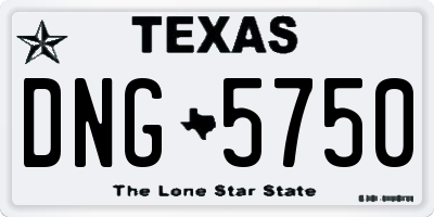 TX license plate DNG5750