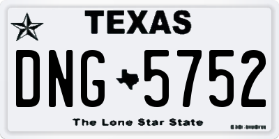 TX license plate DNG5752