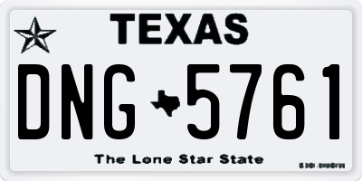 TX license plate DNG5761