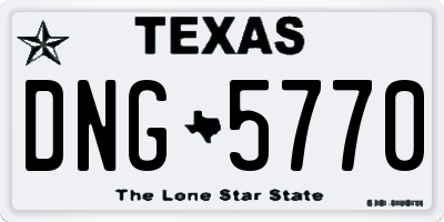 TX license plate DNG5770