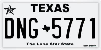 TX license plate DNG5771