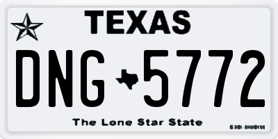 TX license plate DNG5772