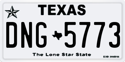 TX license plate DNG5773