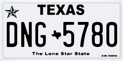 TX license plate DNG5780