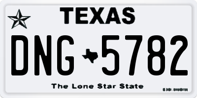 TX license plate DNG5782