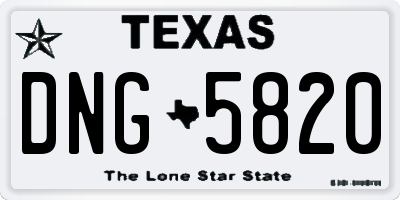TX license plate DNG5820