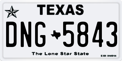 TX license plate DNG5843